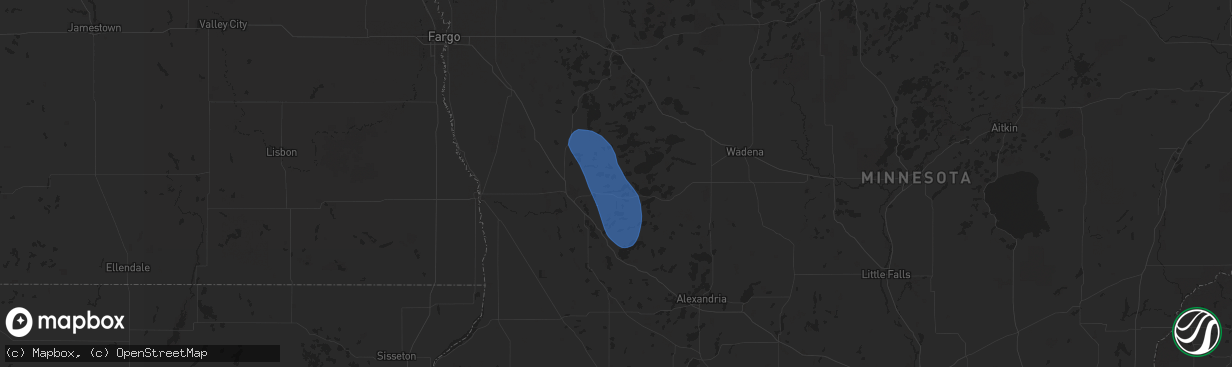 Hail map in Underwood, MN on May 15, 2025