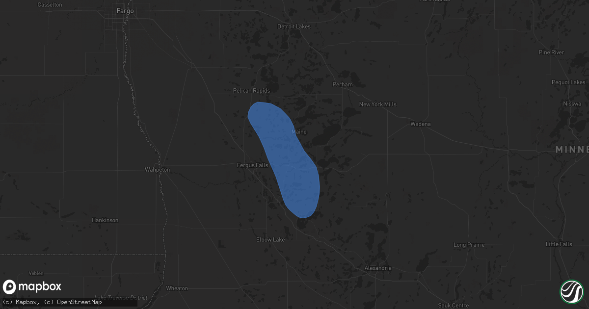 Hail map in Underwood, MN on May 15, 2025