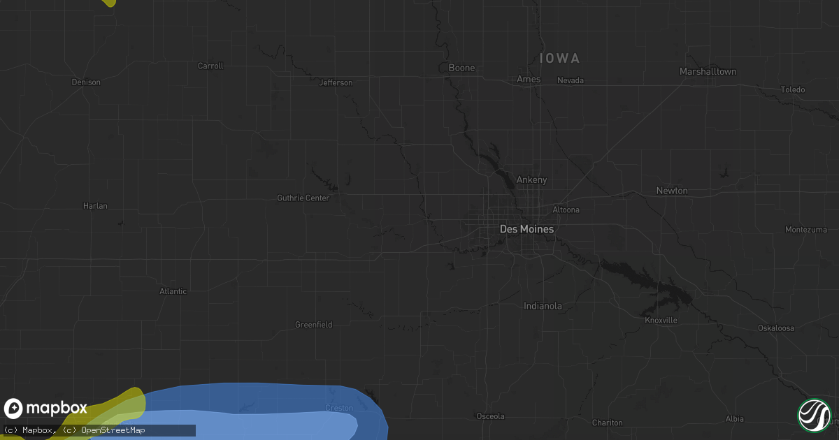 Hail map in Adel, IA on May 15, 2026