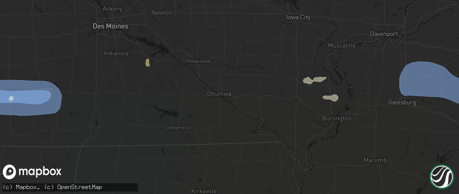 Hail map in Agency, IA on May 15, 2026