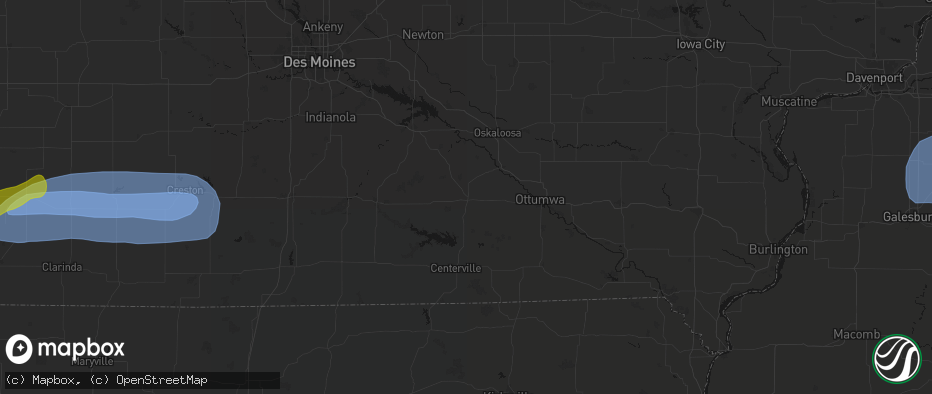 Hail map in Albia, IA on May 15, 2026