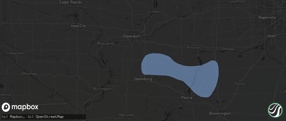 Hail map in Alpha, IL on May 15, 2026