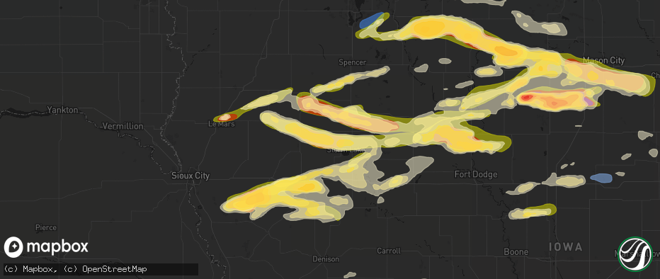Hail map in Alta, IA on May 15, 2026