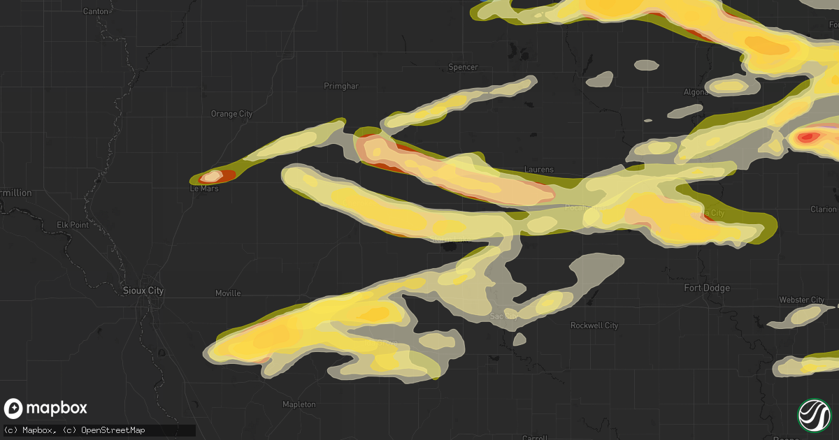 Hail map in Alta, IA on May 15, 2026