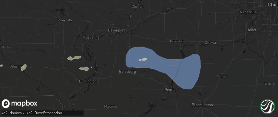 Hail map in Altona, IL on May 15, 2026