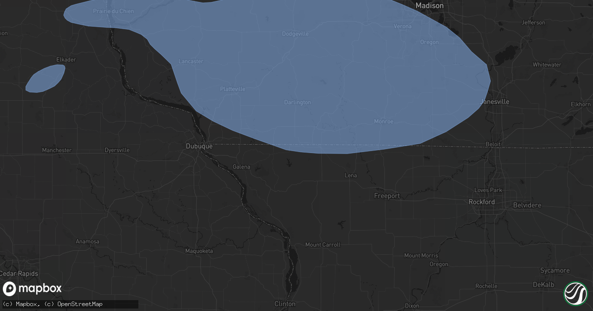 Hail map in Apple River, IL on May 15, 2026