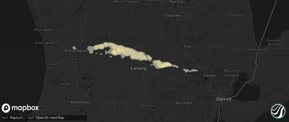 Hail map in Bath, MI on May 15, 2026