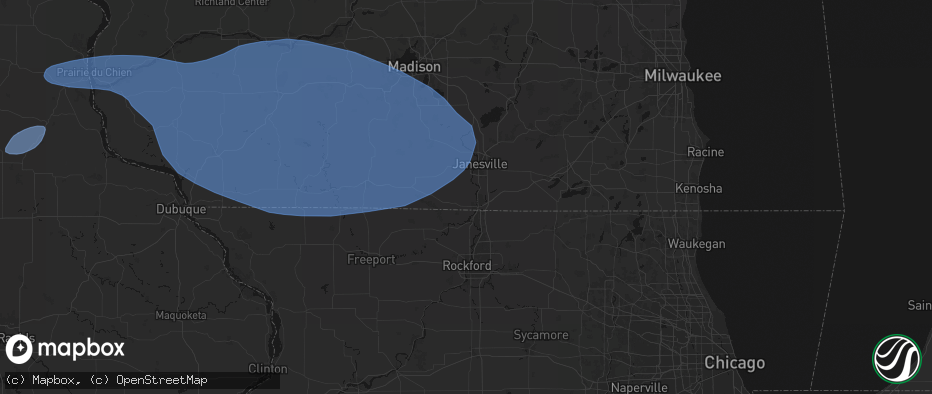 Hail map in Beloit, WI on May 15, 2026
