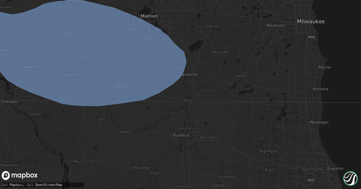 Hail map in Beloit, WI on May 15, 2026