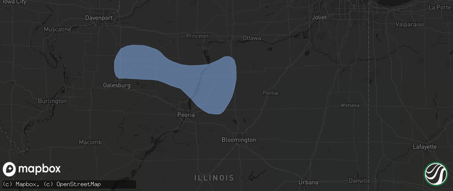 Hail map in Benson, IL on May 15, 2026