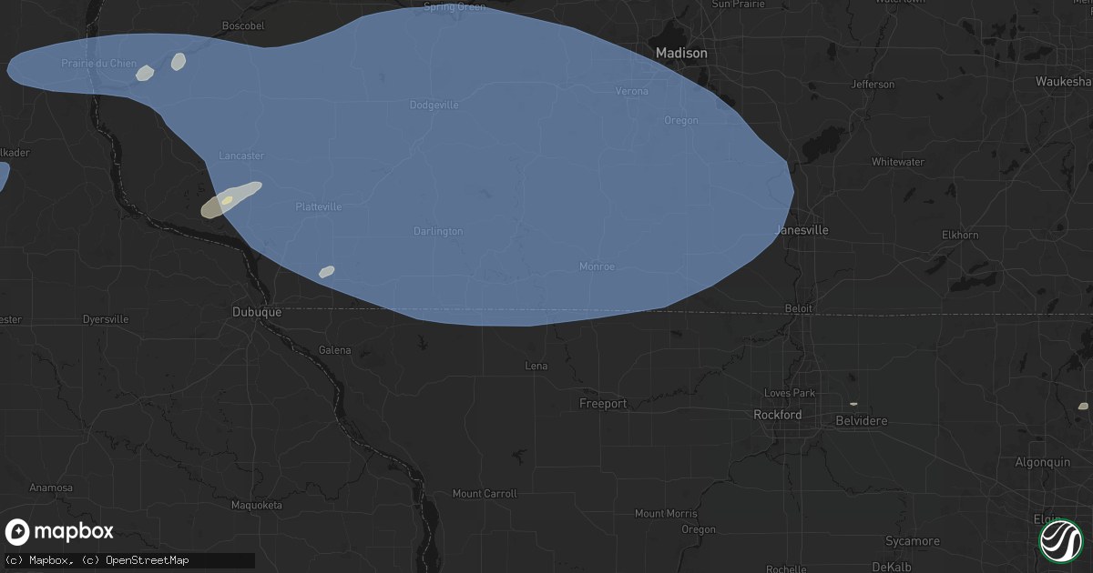 Hail map in Browntown, WI on May 15, 2026