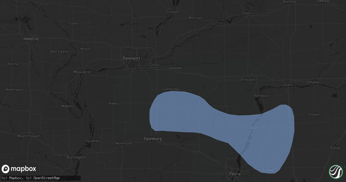 Hail map in Cambridge, IL on May 15, 2026