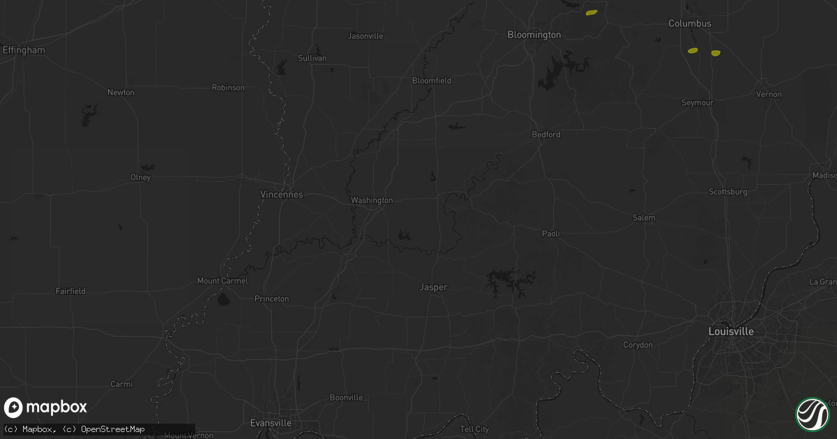 Hail map in Cannelburg, IN on May 15, 2026