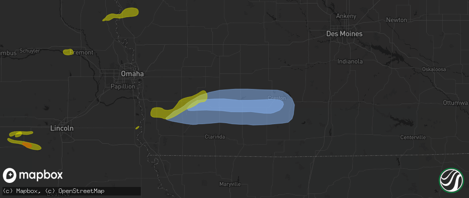 Hail map in Carbon, IA on May 15, 2026