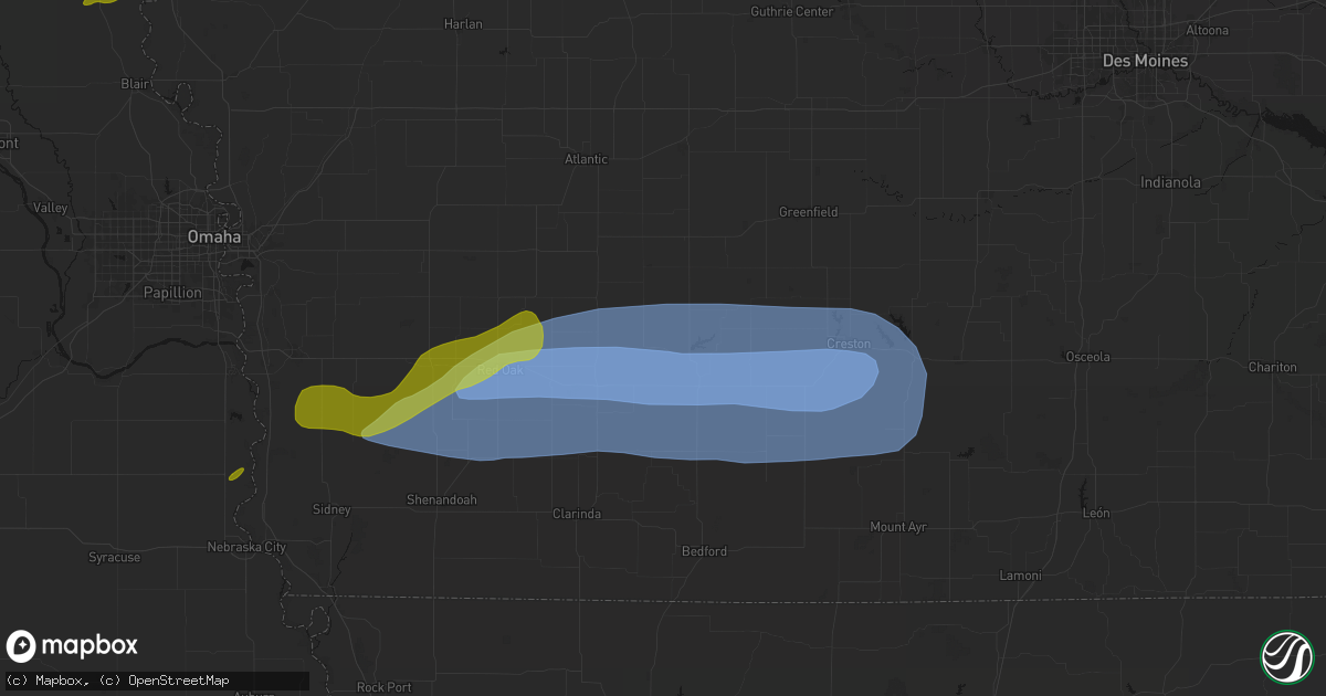 Hail map in Carbon, IA on May 15, 2026