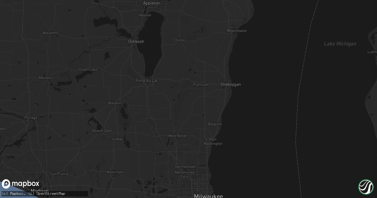 Hail map in Cascade, WI on May 15, 2026