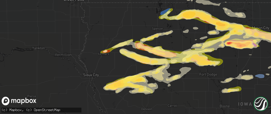 Hail map in Cherokee, IA on May 15, 2026