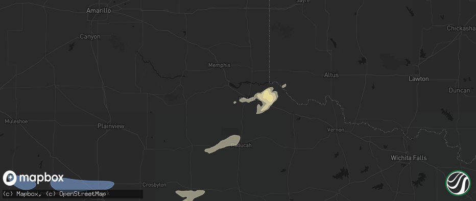 Hail map in Childress, TX on May 15, 2026