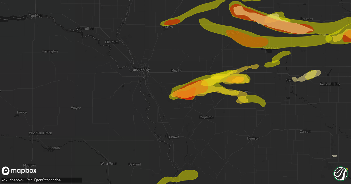 Hail map in Climbing Hill, IA on May 15, 2026