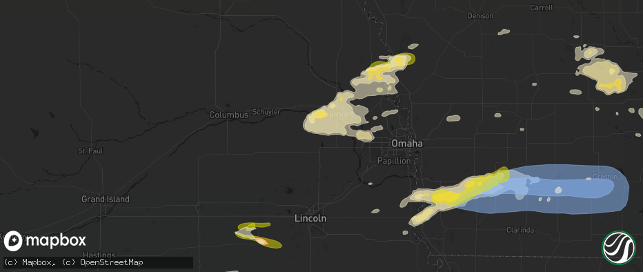 Hail map in Colon, NE on May 15, 2026