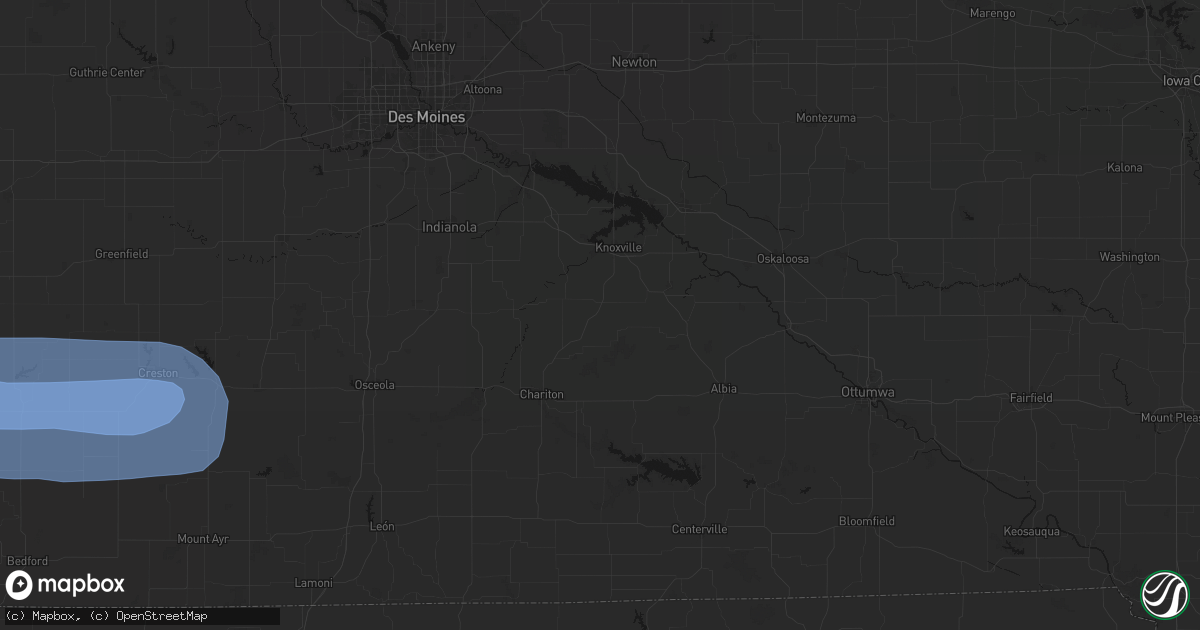 Hail map in Columbia, IA on May 15, 2026