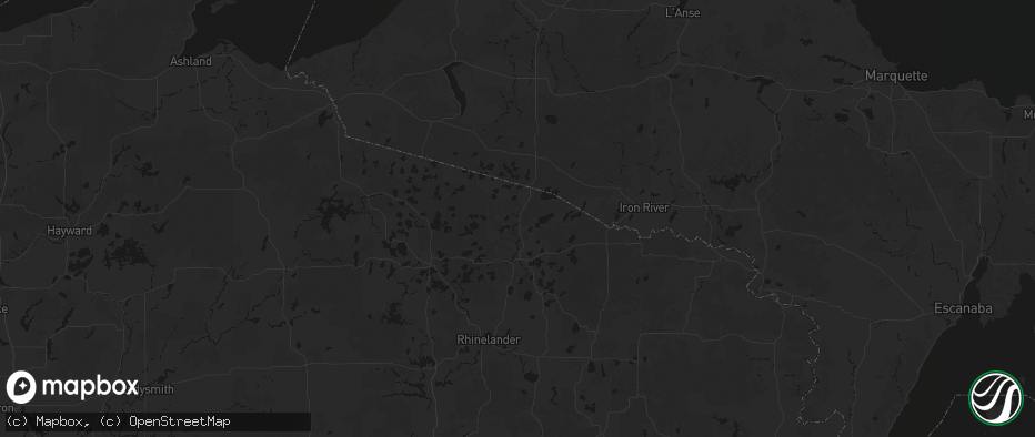 Hail map in Conover, WI on May 15, 2026
