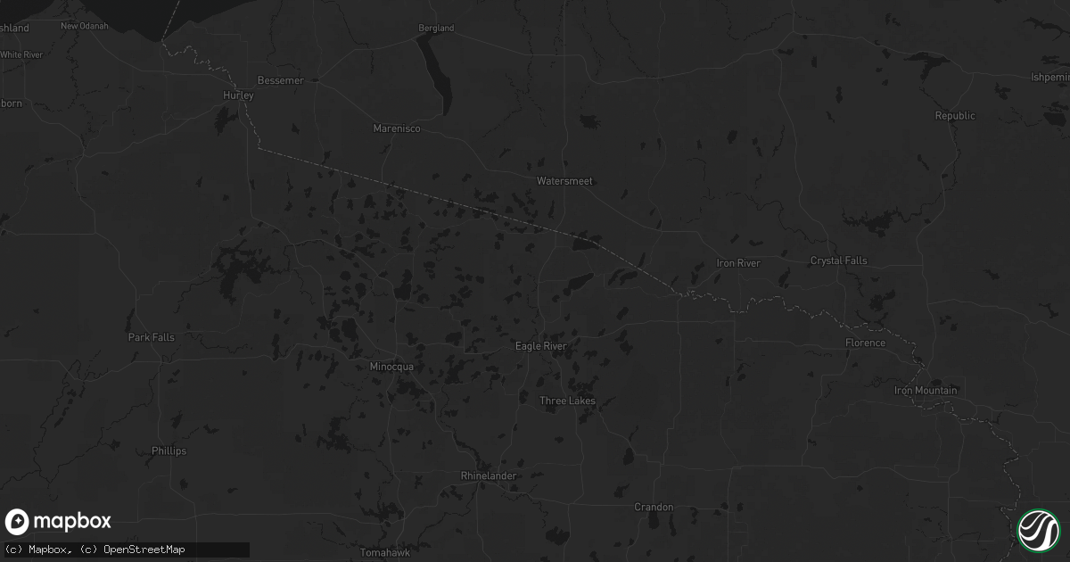 Hail map in Conover, WI on May 15, 2026