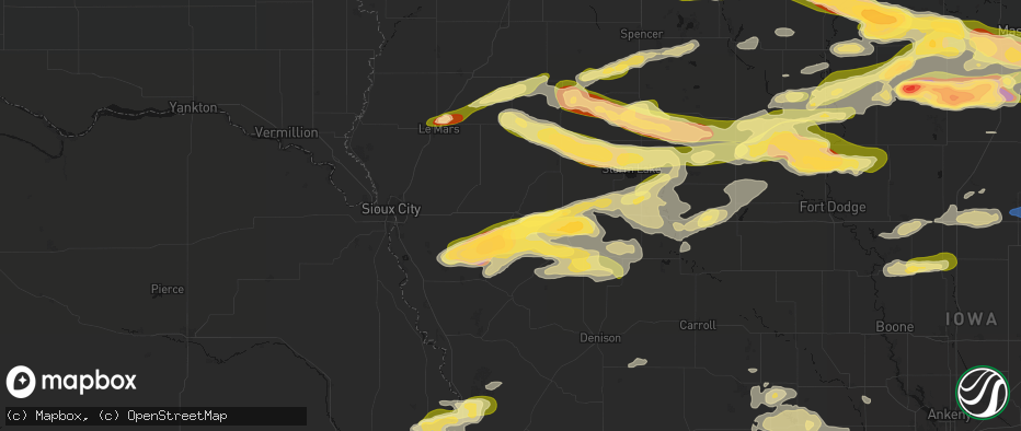 Hail map in Correctionville, IA on May 15, 2026