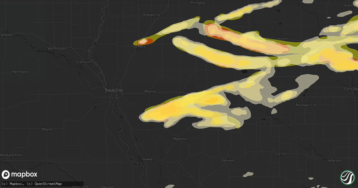 Hail map in Correctionville, IA on May 15, 2026