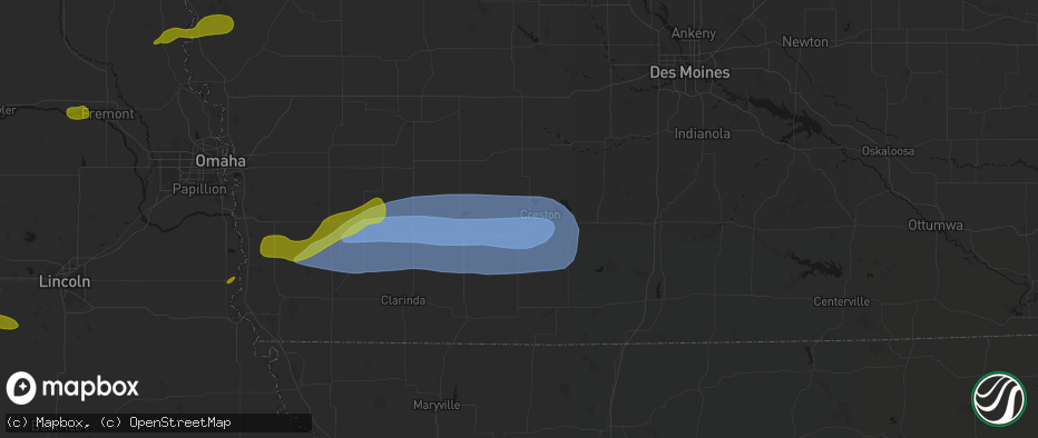 Hail map in Cromwell, IA on May 15, 2026