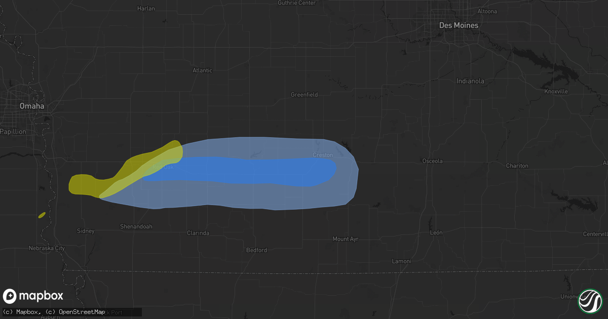 Hail map in Cromwell, IA on May 15, 2026
