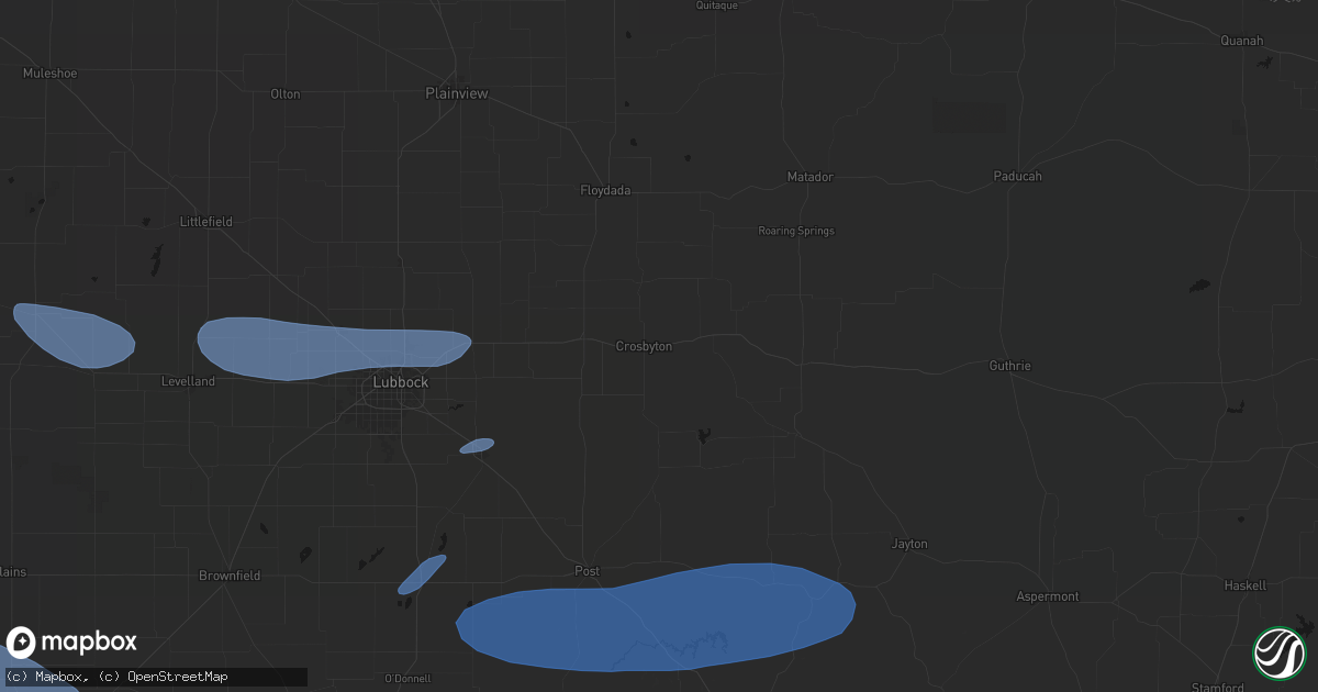 Hail map in Crosbyton, TX on May 15, 2026