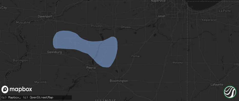 Hail map in Dana, IL on May 15, 2026