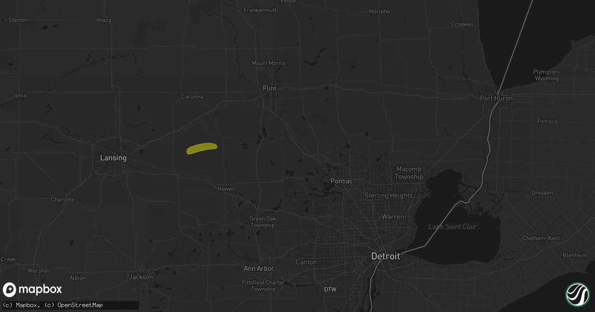 Hail map in Davisburg, MI on May 15, 2026