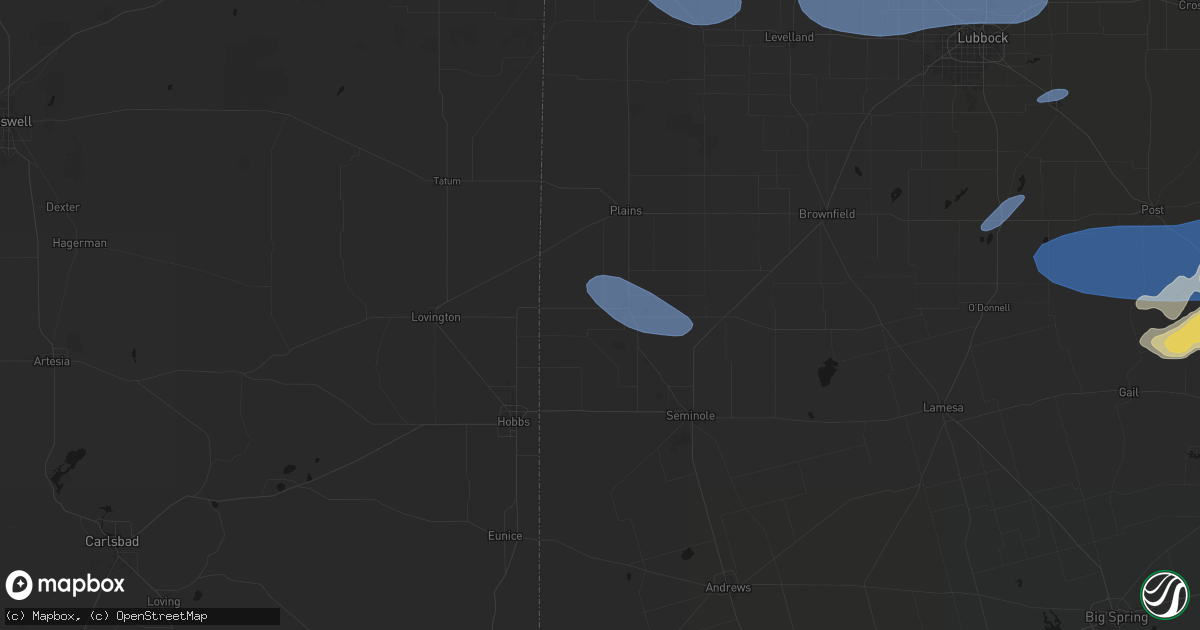 Hail map in Denver City, TX on May 15, 2026