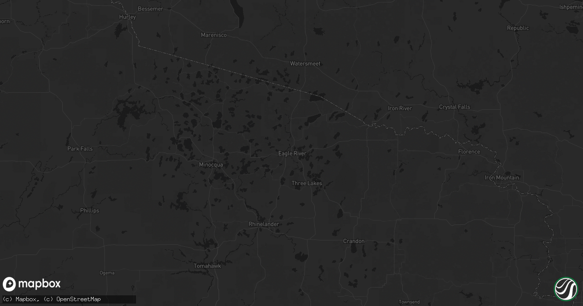 Hail map in Eagle River, WI on May 15, 2026