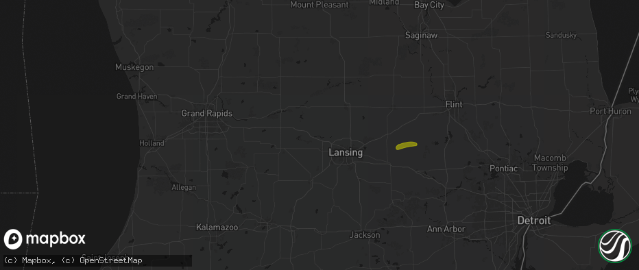 Hail map in Eagle, MI on May 15, 2026