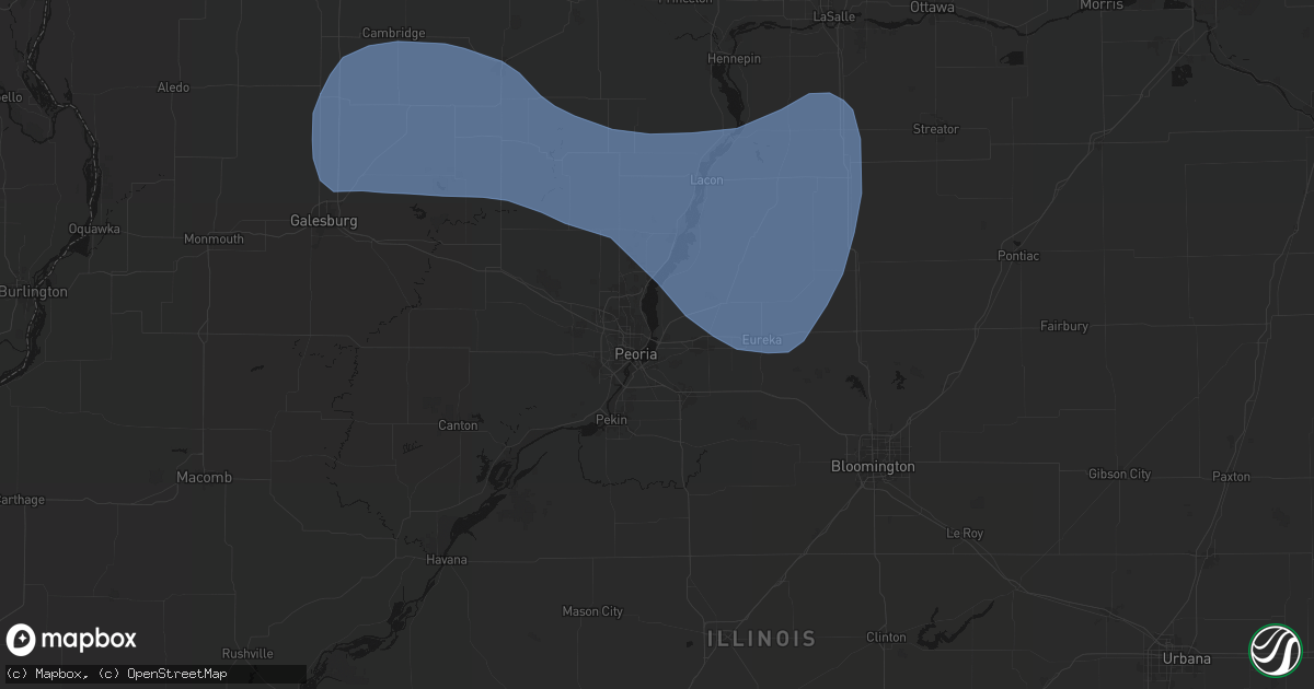 Hail map in East Peoria, IL on May 15, 2026