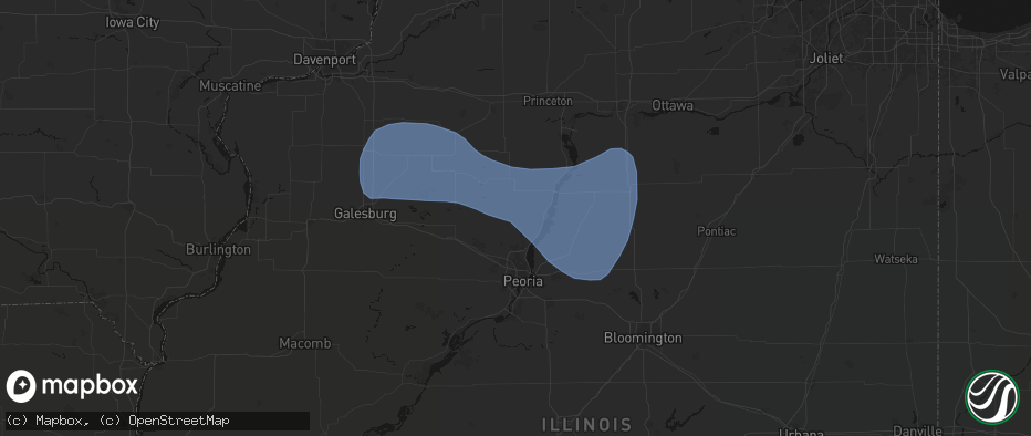 Hail map in Edelstein, IL on May 15, 2026