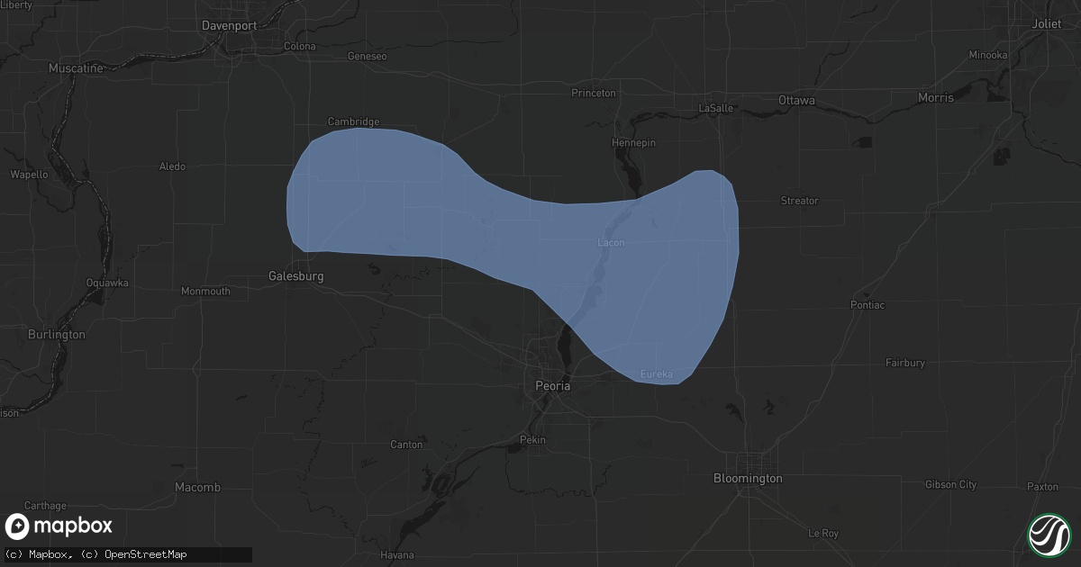 Hail map in Edelstein, IL on May 15, 2026