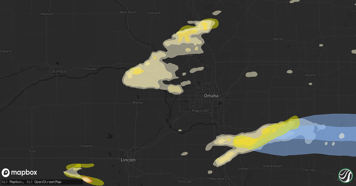 Hail map in Elkhorn, NE on May 15, 2026