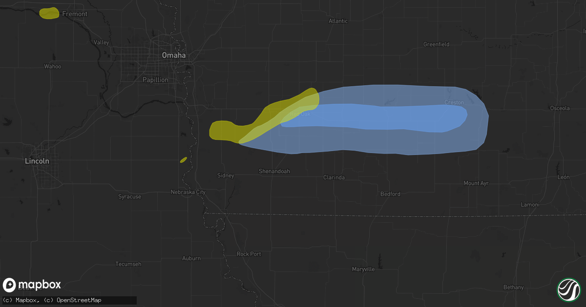 Hail map in Essex, IA on May 15, 2026