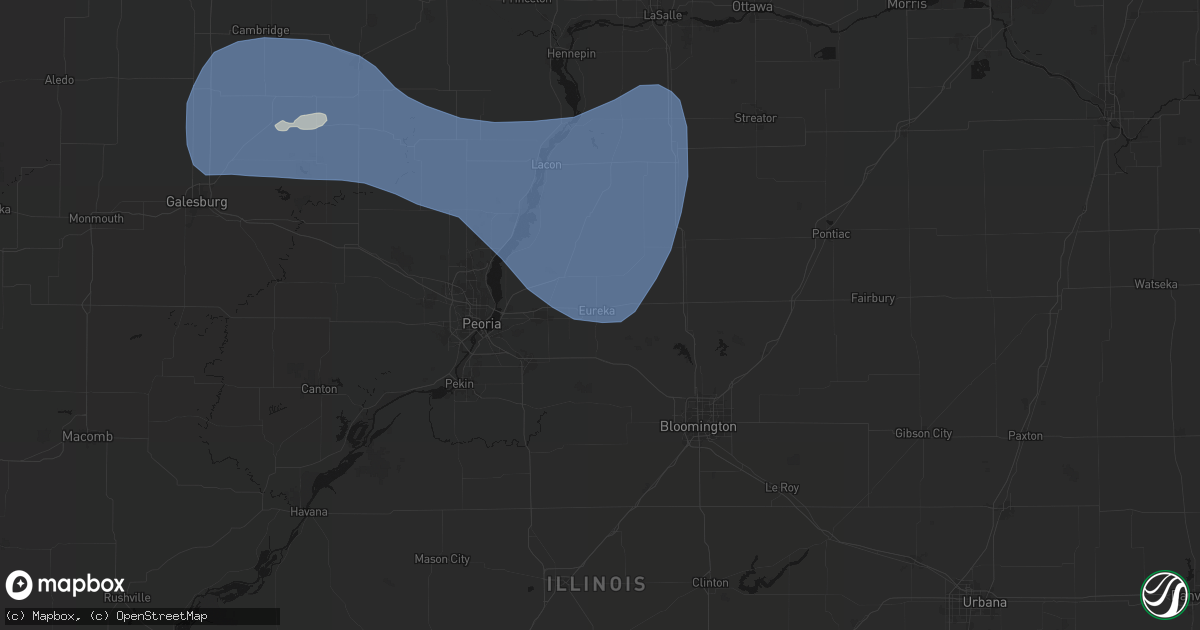 Hail map in Eureka, IL on May 15, 2026