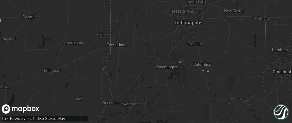 Hail map in Freedom, IN on May 15, 2026