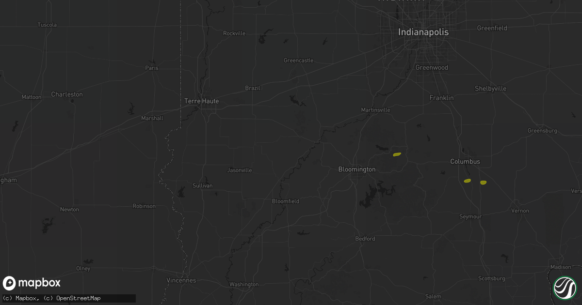 Hail map in Freedom, IN on May 15, 2026
