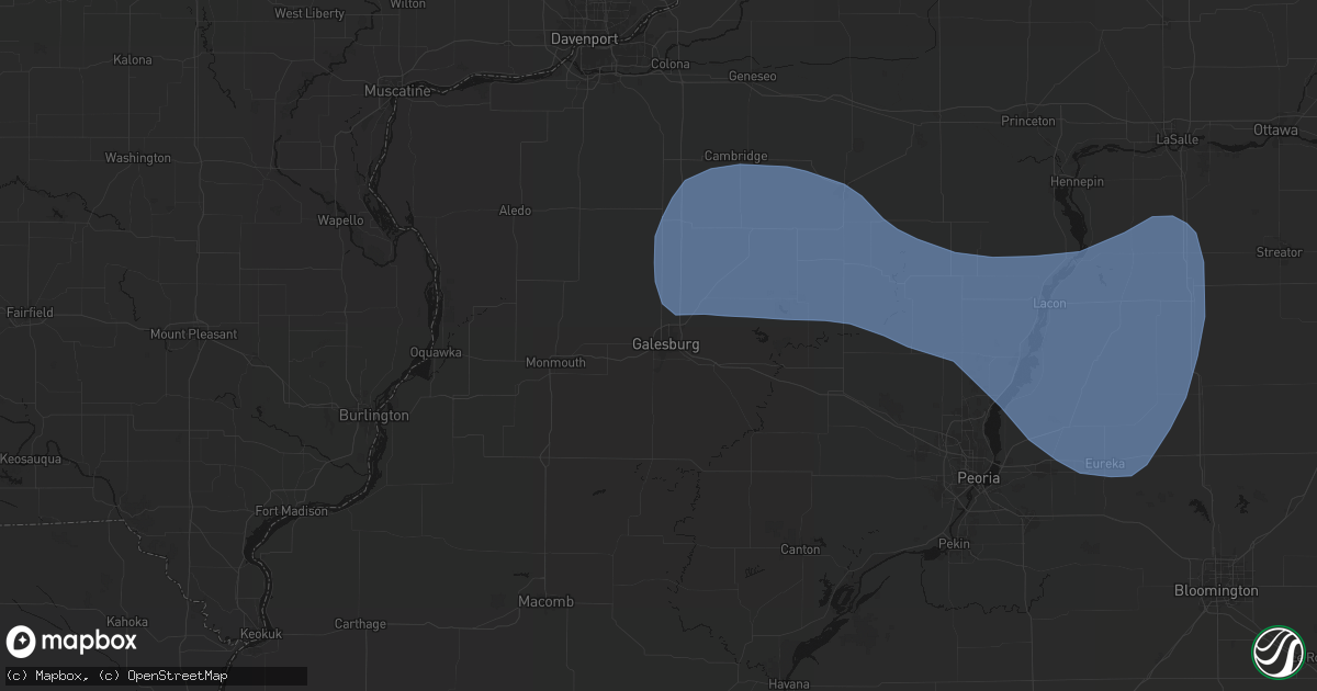 Hail map in Galesburg, IL on May 15, 2026