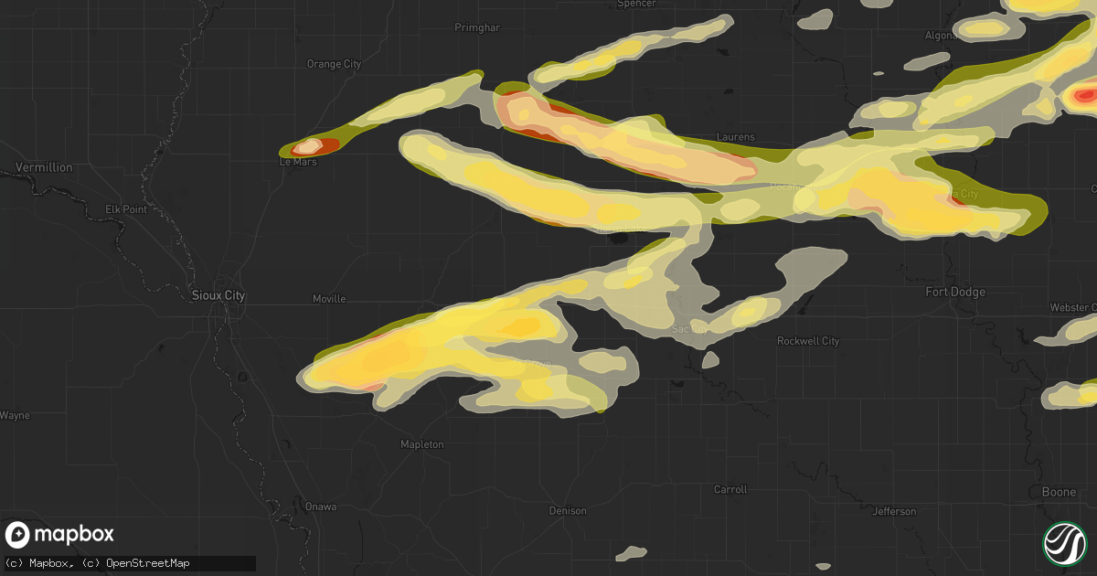 Hail map in Galva, IA on May 15, 2026