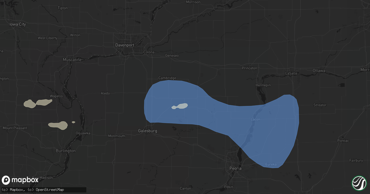 Hail map in Galva, IL on May 15, 2026