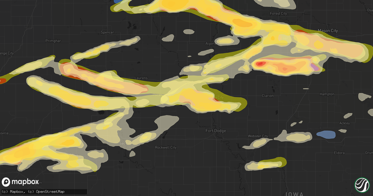 Hail map in Gilmore City, IA on May 15, 2026