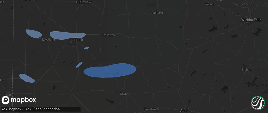 Hail map in Girard, TX on May 15, 2026